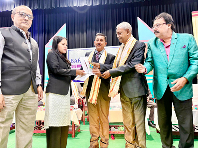 Bar council of Tripura distributes enrolment certificates among newly enrolled advocates during a programme held at Agartala on November 22.